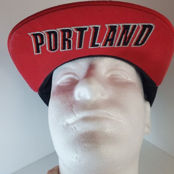 Portland Trailblazer Snapback Wide Brim Underbill Spellout 3D Logo Adidas - Picture 2 of 12